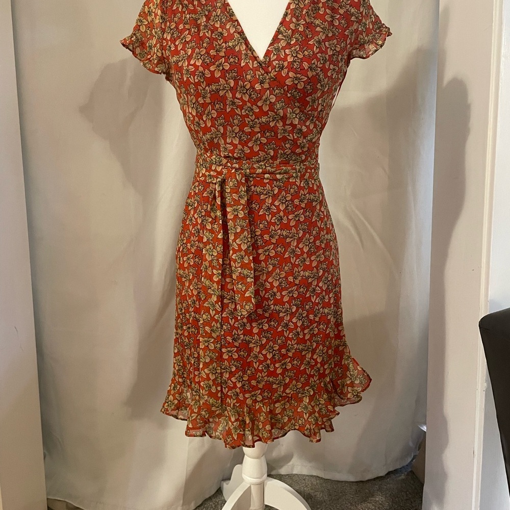 Floral Red Mini Dress